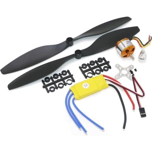 A2212 1000KV 2200KV A2208 Brushless Outrunner Motor +30A ESC+1045 Propeller(1 pair) Quad-Rotor Set for RC Aircraft Multicopter