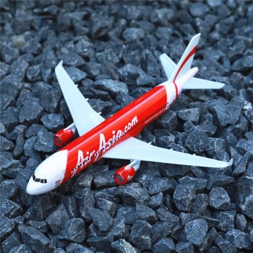 Air Asia A320 Airplane Diecast Aircraft Model 6" Metal Aeroplane Home Office Decor Mini Moto Toys for Children