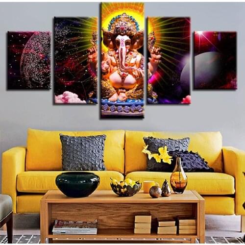 Multi-pictures diamond embroidery Hindu God Of Wisdom Ganesha 5d diy diamond painting full square round diamond mosaic 5 pcs set