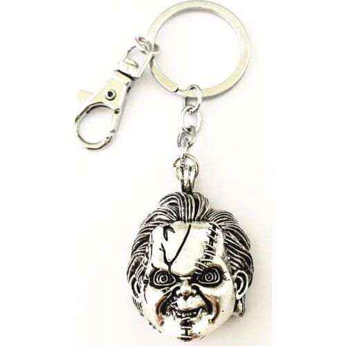 Annabelle Jason Voorhees Freddy Krueger Sam Doll Trick or Treat Horror Keychain Metal Jewelry Gifts for Girl