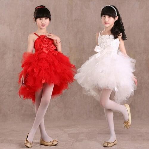 Girl Ballet New Style Dance Costume Female Puff Princess Dress Kindergarten Performance Clothing Shawl
