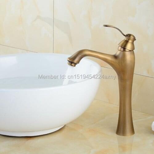 Free Shipping Luxury Antique Brass Bathroom Kitchen Basin Sink Faucet Mixer Tap Vanity Faucet GI45