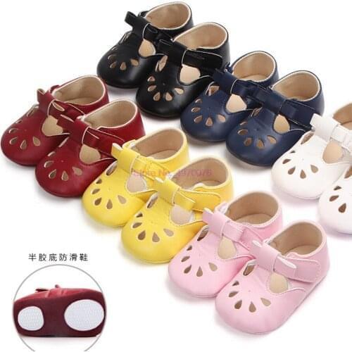 DHL 50pair Newborn Infant Toddler Baby Shoes Girl Princess Soft Sole No-slip PU Leather First Walker Prewalkers