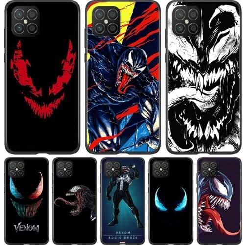Silicone Cover Marvel Venom Dark Hero For Huawei Nova 8 7i 6 5T 5i 5Z 4E 3i 3e 2i SE PRO Lite 4G 5G Black Phone Case