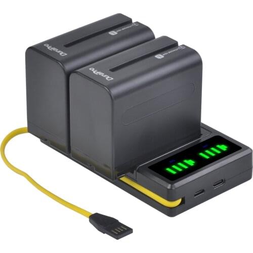 2Pc 7200mAh NP-F960 NP F970 Camera Battery + LCD USB Charger for Sony NP-F550 F770 F750 F960 FM500H FM70 QM91D QM71D HVR-V1J