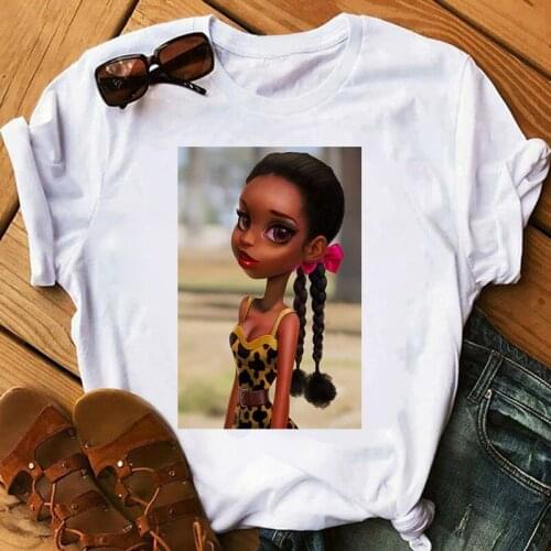 Tshirt african american e girl style print graphic t shirts women tees t shirt friends tv show black womens clothing clothes