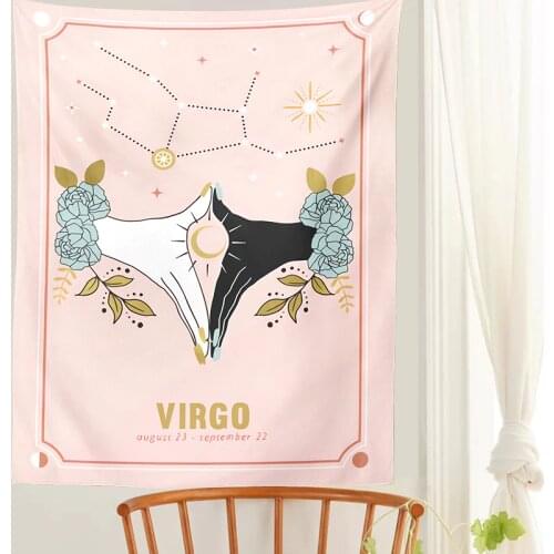 Sun Moon Tarot Tapestry Constelation Tapestry Pink Tarot Card Tapestry Wall Hanging Astrology Divination Beach Mat Wall Decor
