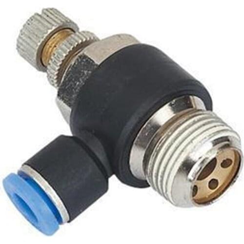 1PCS Gas Airflow Limit Valve Quick Fitting SL 4MM 6MM 8MM 10MM 12mm Hose Tube Air Fitting 1/4" 1/8" 3/8" 1/2"BSPT Controller