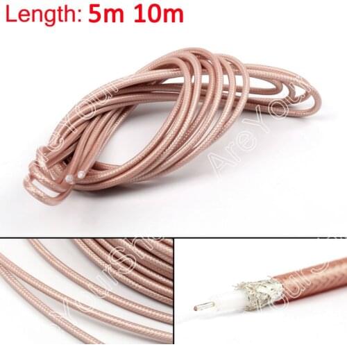 Areyourshop RG142 RF Coaxial Cable Connector 50ohm M17/60 RG-142 Coax Pigtail 1m 5m 10m New Cable Connector