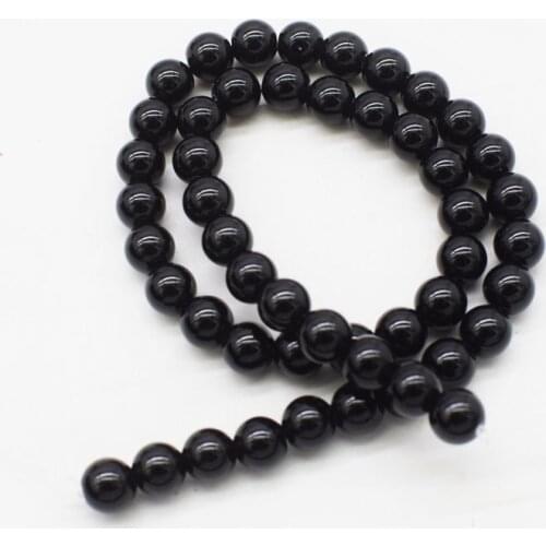 Loose beads black agate round 4/6/8/10/12/14/16/18/20mm 15" for DIY jewelry making FPPJ wholesale beads nature gem stone