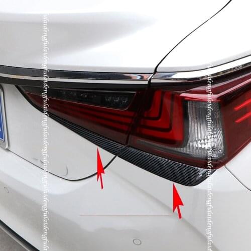 4pcs For Lexus ES350 ES300H 2018-2020 stainless Carbon fiber taillight Cover Eyebrows Lower Eyelid Eye Lid Brow Car Accessories