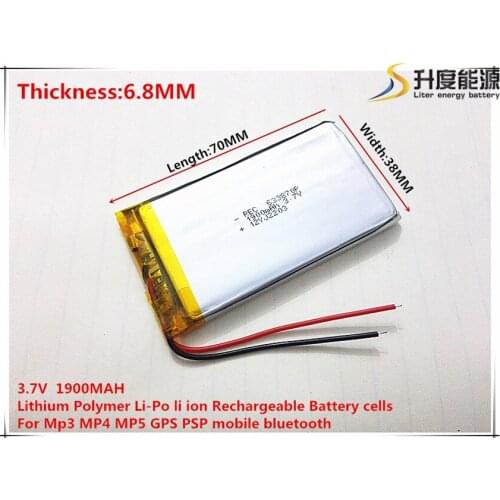 3.7V 1200mAh 503070 Lithium Polymer Li-Po li ion Rechargeable Battery cells For Mp3 MP4 MP5 GPS mobile bluetooth