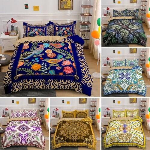 Mandala 3D Bedding Sets 3D Printed Duvet Cover Queen/king Size Bohemian Luxury Bedclothes Home Decoration 2/3PCS With Pillowcase