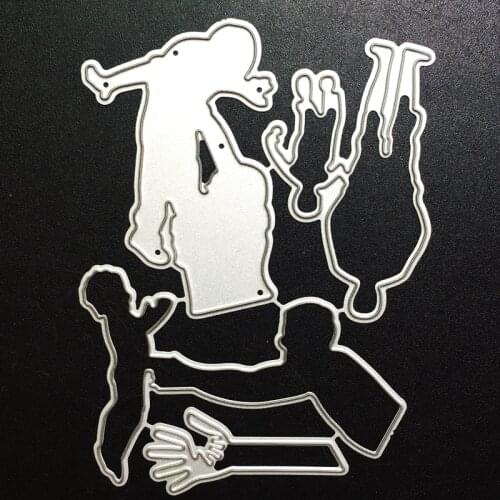 SCD879 Dad Son Metal Cutting Dies For Scrapbooking Stencils DIY Album Cards Decoration Embossing Folder Die Cuts Cutter Tool New