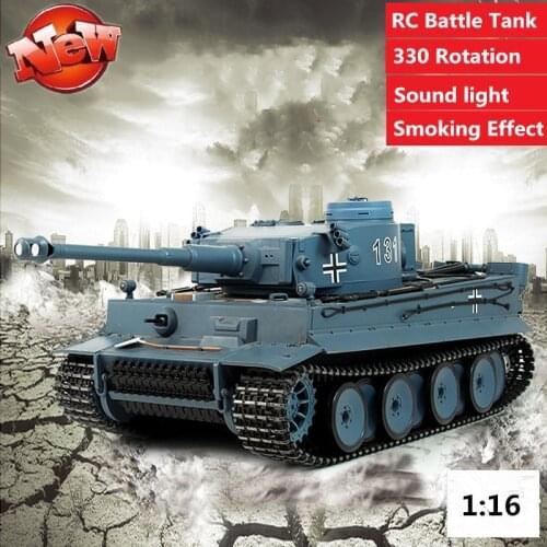 High Simulation 1/16 2.4G Germany Main Battle TigerTank model Plastic or metal Track Remote Control Battle Tank with Smoke Sound