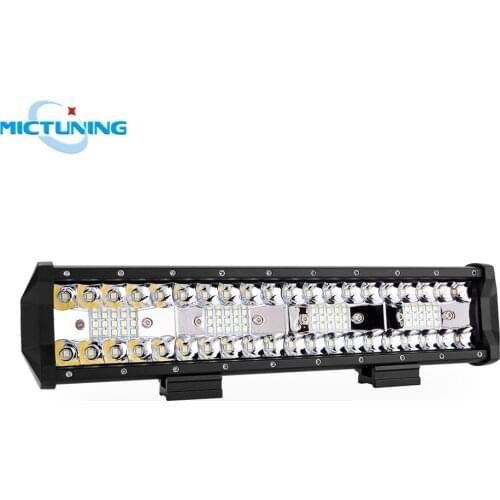 MICTUNING 12" Five Row High Power LED Work Light Bar Combo Spot Flood Beam Offroad 4X4 ATV UTV SUV Boat Roof Driving Lamp 6500LM