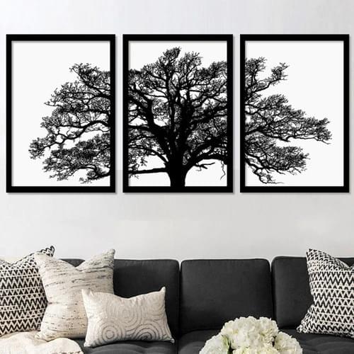 Wooden Framed Picture Set 3 Pieces (30X40 Cm)