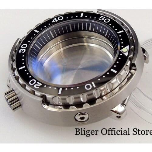 New High Quality 47mm Automatic Watch Case 20ATM Water Proof fit NH35A NH36A SKX007 Movement Sapphire Glass Unidirectional Bezel