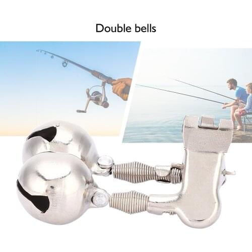 Brand New Stainless Steel Double Bell Alarm Fishing Pole Assembly Fish Alarm Bell Fishing Tool Fishing Bell For Sea Fishing Pole