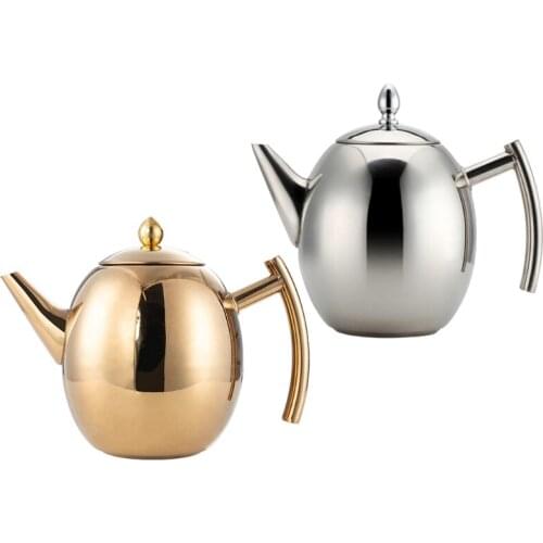Oval Short Mouth Coffee Maker Pot with Filter Durable Stainless Steel Moka Espresso Coffee Stovetop Tool Percolator