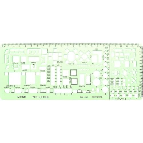 Plastic Geometric Template Ruler Drawing Tools For Student School Stationery Pro