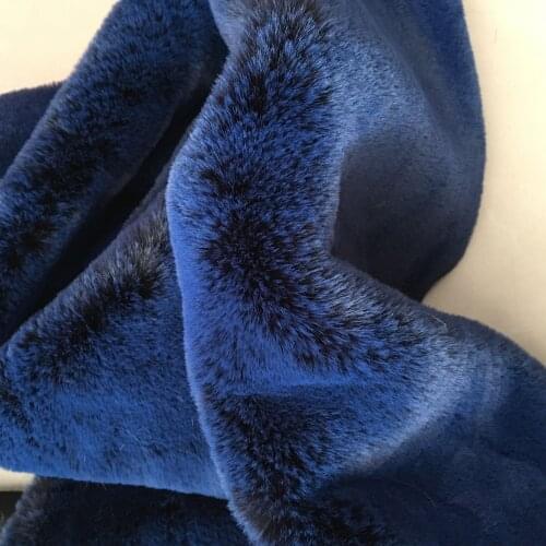 Rabbit fur grass dyed tip plush faux plush fur fabric for winter coat vest Fur collar 170*50cm short hair plush fur tissu telas