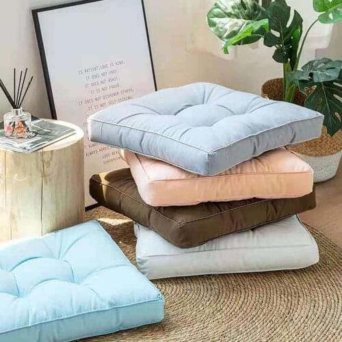 Cotton Canvas Cushion Office Sedentary Student Chair Cushion Non-slip Soft Breathable Decoration Home Dining Chair Cushion