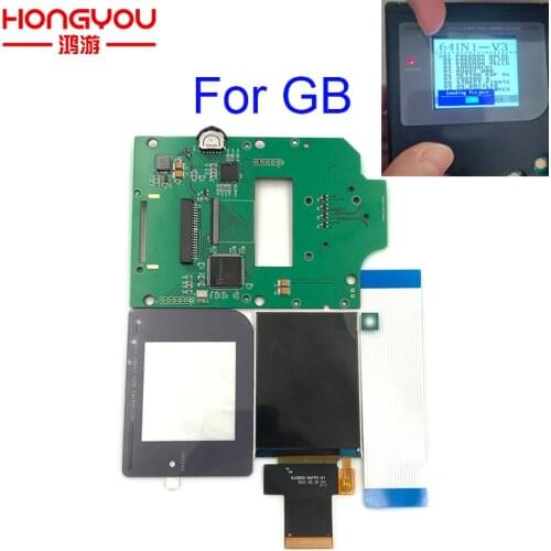 Full Size IPS Backlight Backlit LCD Kit For GameBoy DMG GB DMG Console GB DMG LCD Screen With Glass Lens