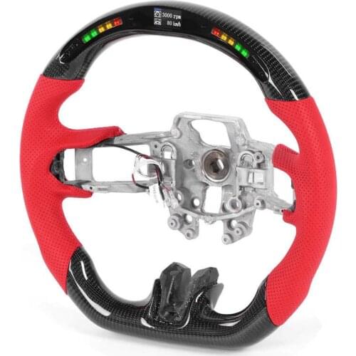 Carbon Fiber LED Shift Lights Display Steering Wheel Fit for Ford Mustang V6 EcoBoost GT Shelby 2015 Car style