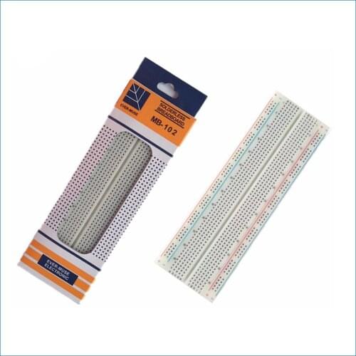 S ROBOT MB102 Prototype Breadboard MB-102 Protoboard PCB Board BreadBoard 16.5X5.5CM 830 Holes EC8