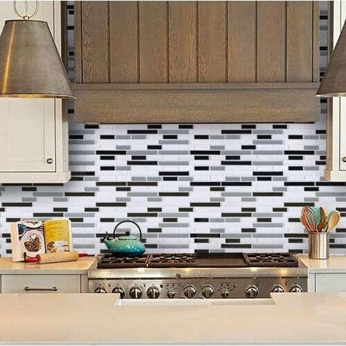 Self Adhesive Mosaic Tile Wall decal Sticker DIY Kitchen Bathroom Home Decor Vinyl W4