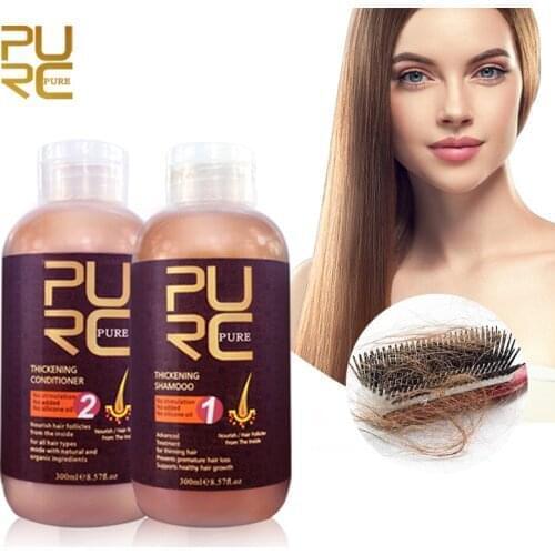 PURC 600ml Hair Growth Product Anti Hair Fall Fast Hair Thickening Shampoo & Hair Conditioner Anti Hair Loss Treatment Unisex
