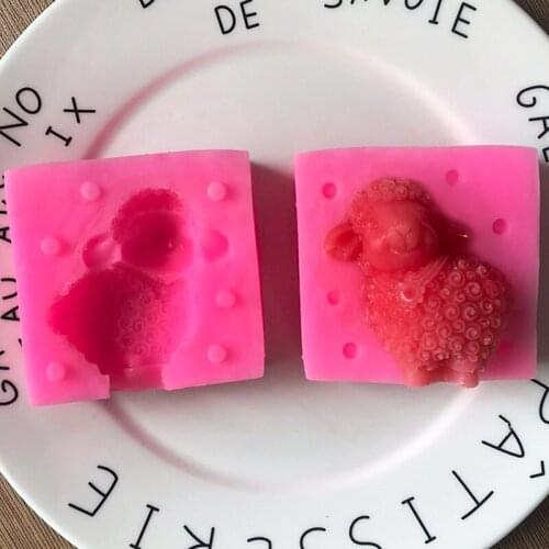 Stereoscopic Small Roll Sheep Silicone Mold Handmade Ice Cream Mold XGY-138
