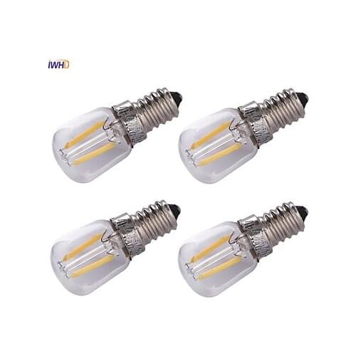 IWHD Mimi E14 Filament LED Edison Bulb Lamp 2w Bombillas COB Decorative Vintage Retro Lamp Indicator Refrigerator Thumb Bulb