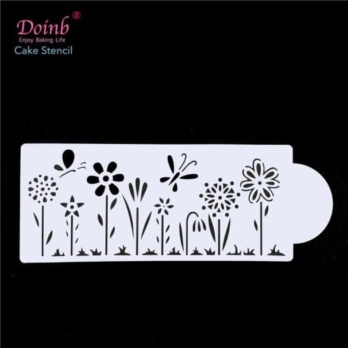 Garden Flower Butterfly Cake Lace Stencil Baking Mold Cupcake Decoration Canvas Painting Album Embossing Cards DIY Craft Tool