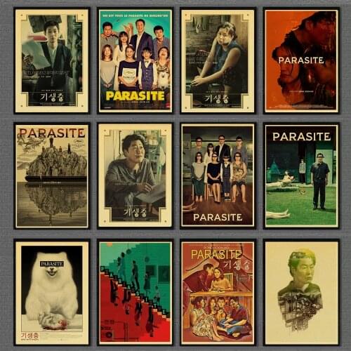 Vintage Oscar Movie Parasite Retro Posters and Prints Art For Home/Living Room/Bar Wall sticker Painting Decor