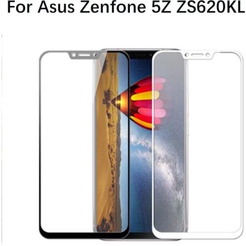 2PCS 9H Screen Protector For Asus Zenfone 5Z / Zenfone 5 ZE620KL Full Coverage Protective Film Tempered Glass For Asus Zenfone 5