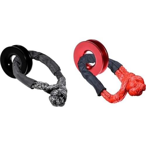 1/2 Inch Synthetic Shackle Winch Rope + Recovery Snatch Ring for ATV UTV SUV Off-Road Towing Truck 4X4 Boat Marine