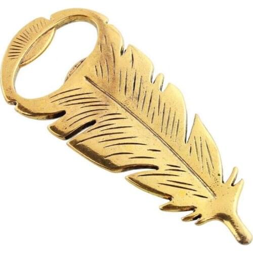 Kapmore 1pc Bottle Opener Creative Feather Shape Beer Cap Opener For Wedding Party Bar Tool Accessories