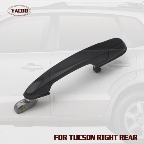 1PCS REAR RIGHT OUTSIDE DOOR HANDLE FOR HYUNDAI TUCSON 2005-2009 2005 2006 2007 2008 2009 BLACK COLOR