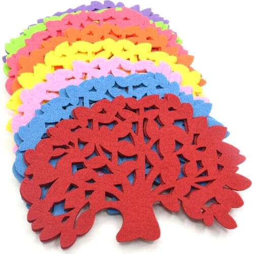 2pcs 18cm tree Hanging Christmas Tree/Window DIY Decorations Assorted Non-woven Motif Felt New Year Decoration