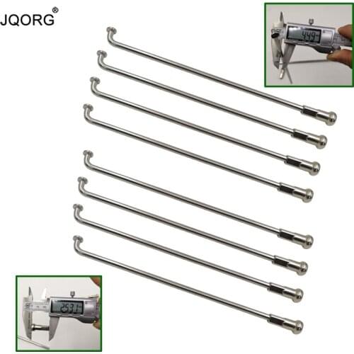 32 Pieces A Lot 7G Diameter 4.5 mm J-bend Motorcycle Spokes 304 Stainless Steel Material Cycling Motocross Wheel Spokes With Nut