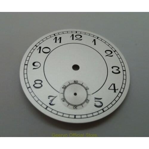 38.9mm GEERVO fashion sterile Number white dial fit 6498 movement Mens watch dial 15
