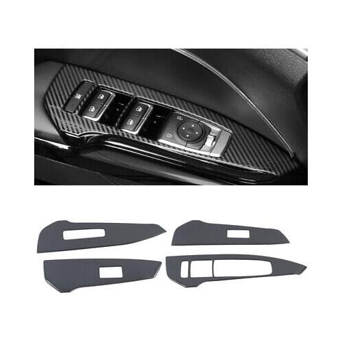 4* Carbon Fiber Inner Door Window Lift Switch Cover For Kia Optima K5 2020-2021