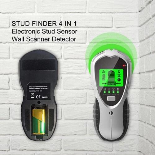 4 In 1 Stud Finder Scanner Wall Scanner Detector With Battery Stud Sensor Center Finders For Deep Metal And AC Wires Detection