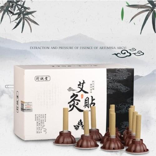 60Pcs/Set Moxa Moxibustion Stick Smokeless Mini Roll Points Deviece Acupuncture Massage Stick Moxa Sticker Meridian Wood Therapy