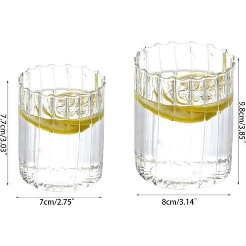 94PF 250ml/450ml Ripple Wave Whisky Glasses Whisky Cocktail Drinking Wine Cup Bar Glasses Vaso Gafas Caneca Brandy