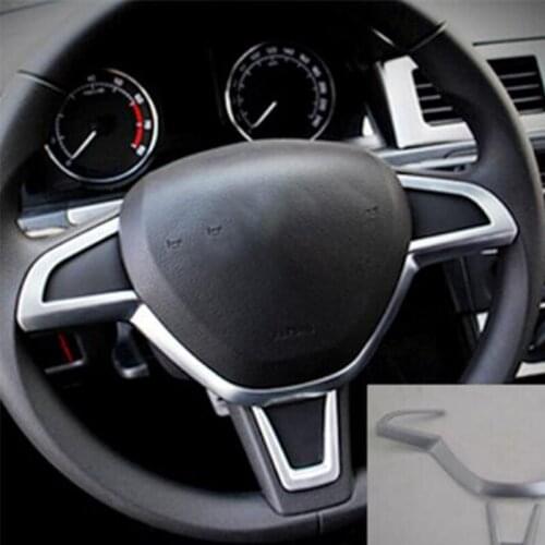 ABS Chrome For Skoda Octavia 2016 2017 2018 Car Steering Wheel Cover Trim Car Styling Auto Accessories