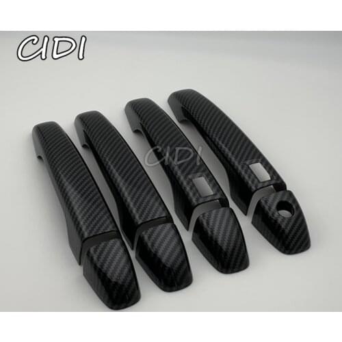 For Geely Atlas Emgrand NL-3 Proton X70 Accessories Car Door Handle Cover Trim Stickers Carbon Fiber Black Styling 2016-2020