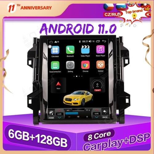 Android11 Car GPS Navigation For Toyota Fortuner 2018-2020 Auto Stereo Multimedia Radio Video Player Carplay Tape Headunit DSP
